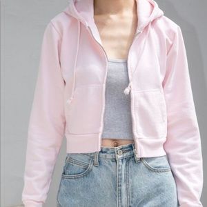Brandy Melville Pink Crystal Hoodie (OS)